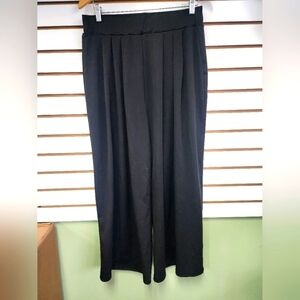 Chic Black Wide-Leg Pants 1x